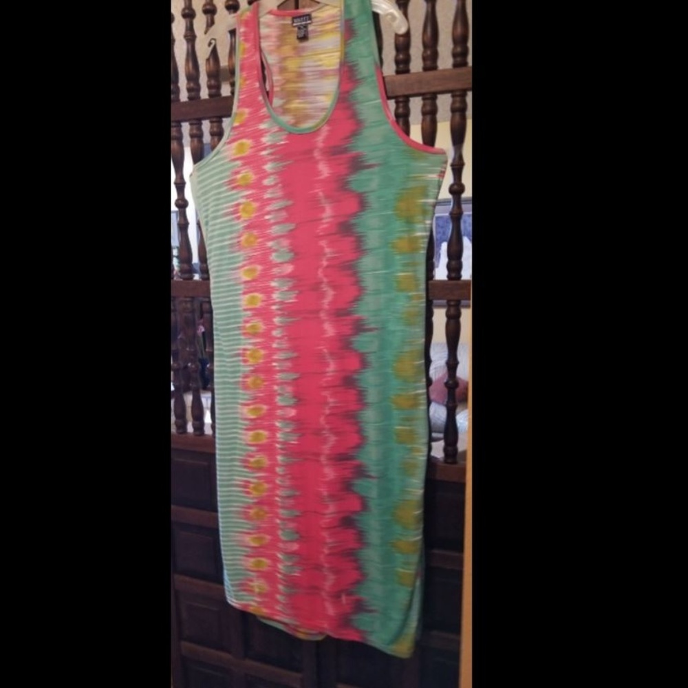 Tie-dye Look Sleeveless Beach Dress